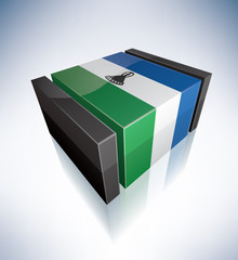 3D flag of Lesotho