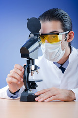 Young chemist in the lab