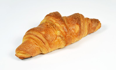 Croissant on a white context.