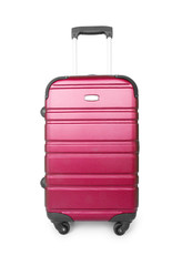 Luggage concept with case on the white