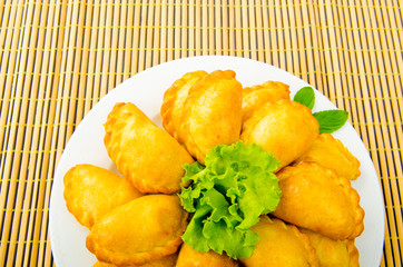 Meat patties in the plate