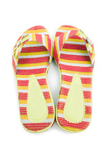 Summer colourful shoes on white