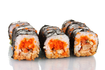 delicious sushi isolated on white