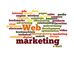 Web Marketing word cloud isolated