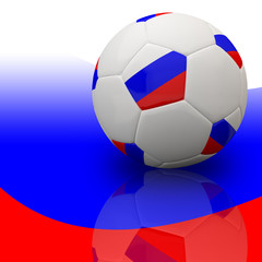Czech Republic flag on 3d football
