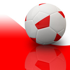 Poland flag on 3d football © tigger11th