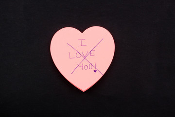 Obraz premium i dont love you note