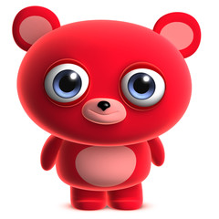 Fototapeta na wymiar cute red bear