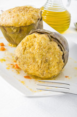 Stuffed artichokes.