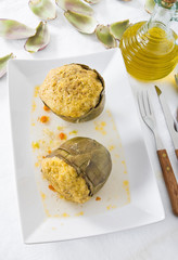Stuffed artichokes.