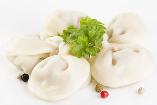 Traditional Russian Cuisine. Pelmeni