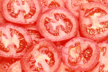 Obraz na płótnie Canvas Lots of tomato slices