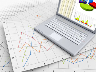 Obraz premium business computer