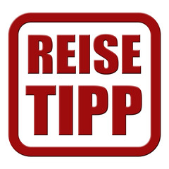 Stempel rot rel REISE TIPP
