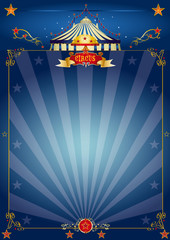 Magic blue circus poster