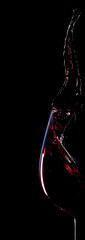 red wine splash silhouette