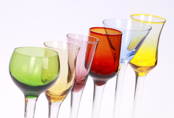 colorful glassware collection
