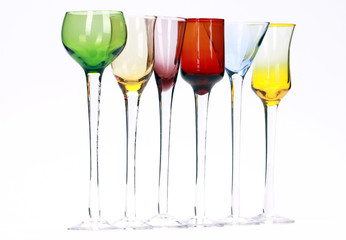 colorful glassware collection