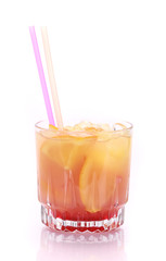 red and orange cocktail