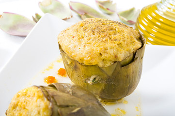 Stuffed artichokes.