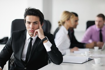 young business man at meeting