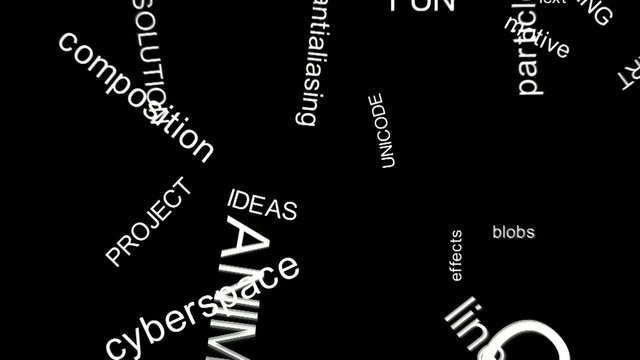 Web Design Ralated Words animation