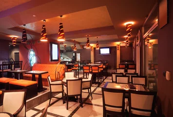 Zelfklevend Fotobehang Restaurant interior © krsmanovic