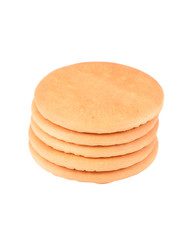 Some hardtack cookie, isolated on white background