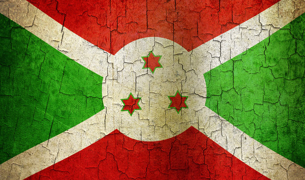 Grunge Burundi flag