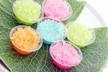 sticky rice in 4 colors.