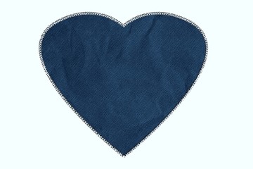 Heart_ Denim background.