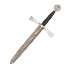 3d render of hand dagger