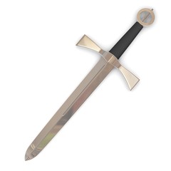 3d render of hand dagger