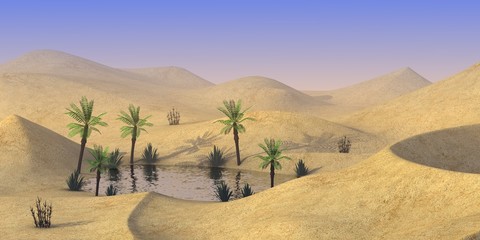 Fototapeta na wymiar 3d render of sand desert