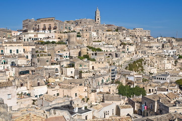 Naklejka premium Panoramic view of Matera. Basilicata. Italy.
