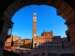 Piazza del Campo, Siena, Italy - obrazy, fototapety, plakaty