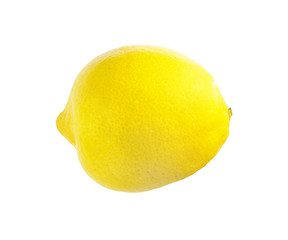 fresh yellow lemon isolated over white with clipping path