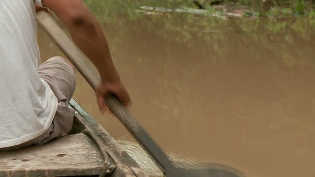 Kayak Fahrt, Amazonas, Sonnenuntergang