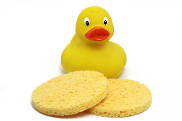 kosmetik-schwamm mit ente