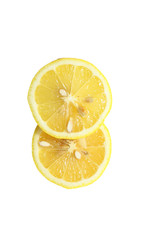 Lemon on the white background