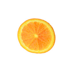 Slice of orange. isolated on white.