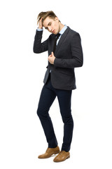 Stylish man wearing suit