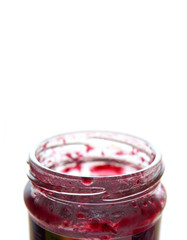 Empty glass of jam