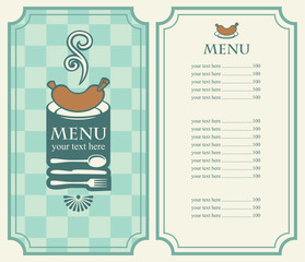 menu of sausages and cutlery