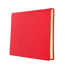 Red book isolated on white . Clean cover