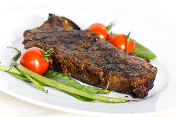 Rumpsteak mit grünen Bohnen