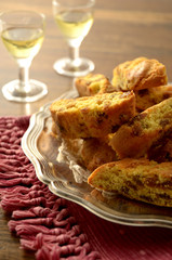 Cantuccini with raisins, Italian biscuits