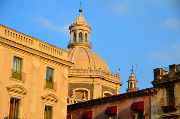 Fototapeta na wymiar Catania - kościół opactwa S. Agata