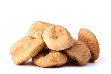 delicious dried figs isolated on white