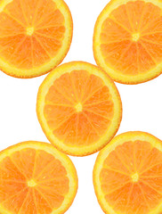 Slice of orange. isolated on white.